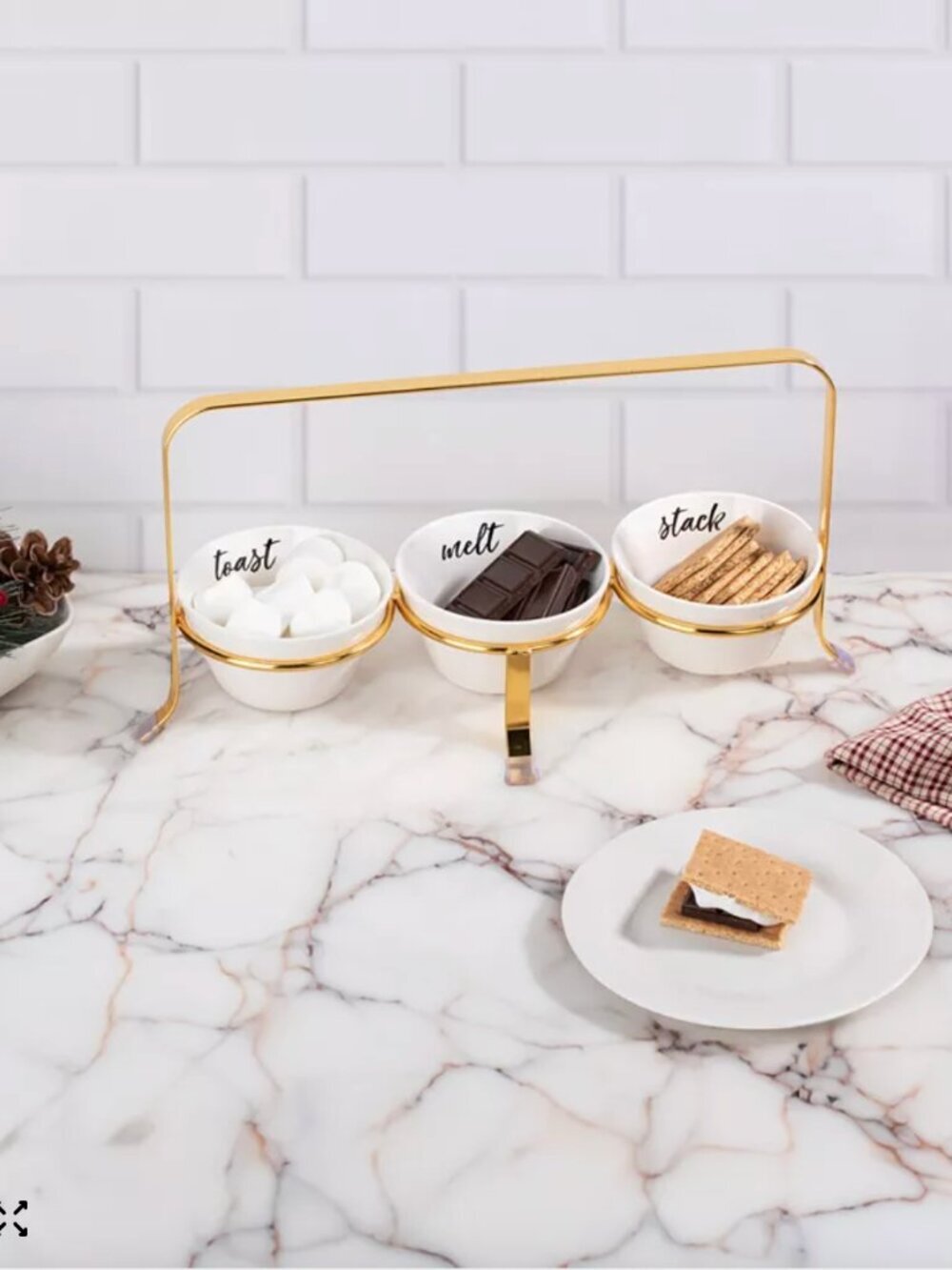 Thirstystone Macy's S'mores Smores Caddy Serving Piece NWOT